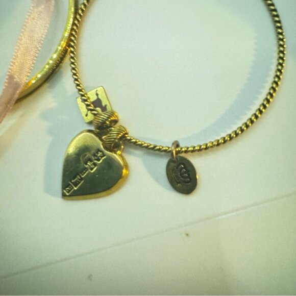 Juicy Couture Vintage Y2K NEW Charms Bangles Bracelets 3 Gold Silver Heart Dog - Picture 5 of 15